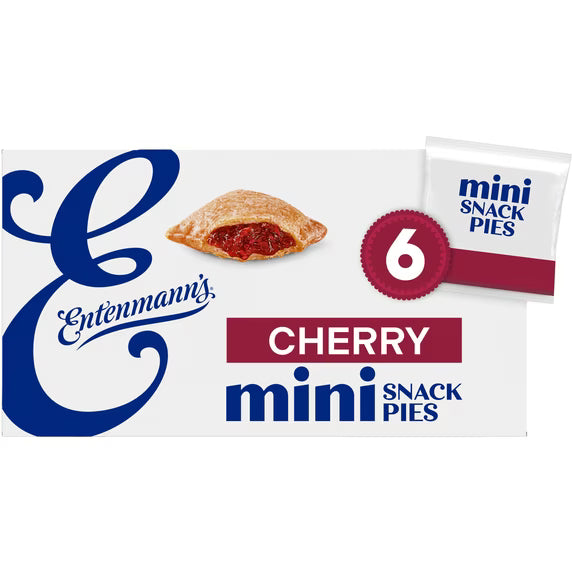 Entenmann's Minis Cherry Snack Pies, 12 oz, 6 Count