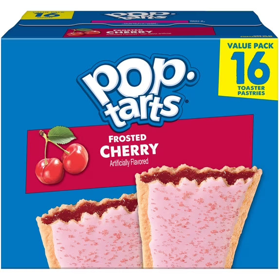 Pop-Tarts Frosted Cherry Toaster Pastries, Breakfast Foods, Shelf-Stable, 27 oz