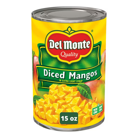 Del Monte Canned Diced Mangos In Extra Light Syrup, 15 Oz
