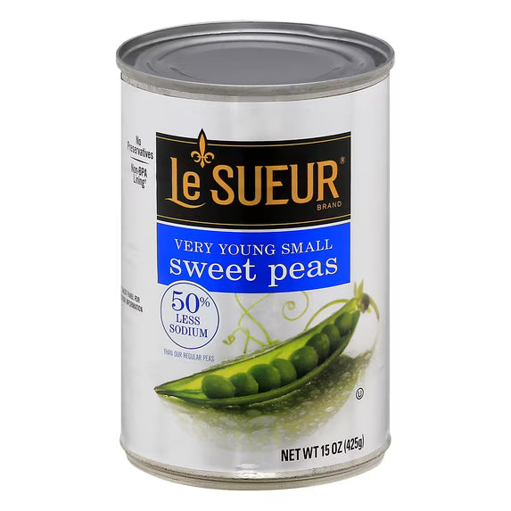 Le Sueur Very Young Small Sweet Peas, 15 oz Can (Pack of 2)